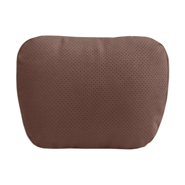 Almohada para reposacabezas de coche, almohada para el cuello, accesorio interior para coche, conducción cómoda Marrón oscuro