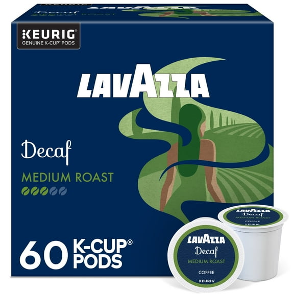 Lavazza Decaf Keurig K-Cup® Pods, Medium Roast, 100% Arabica (60 Pods)