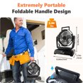 thumbnail image 2 of ASTRAEA Portable Camping Fan with Light, 20000mAh Rechargeable Battery Powered Tent Fan, 9 Speed Strong Airflow for Outdoor Camping Travel, Black, 2 of 10