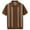 Brown, variant on Iugvhana Mens Knitted Button Down Shirts Casual Textured Polo Shirt Lapel Short Sleeve Vintage Summer Beach Tops Brown XXL