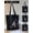 Black-Letter-e(1 Piece), variant on Black Monogram Letter A-Z Canvas Tote Bag With Zipper Pocket