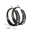 thumbnail image 5 of UDIYO Women Earrings Attractive Shiny Rhinestones Inlaid Hoop Earrings Piercing Jewelry for Party, 5 of 7