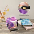 thumbnail image 3 of Purple Abstract Art Tissue Box Cover Leather Square Rectangle Tissue Box Holder for Bathroom Living Room Desk Office Decor, 3 of 7