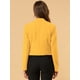 thumbnail image 5 of Día de San Patricio Chaqueta Corta Casual De Negocios De Oficina De Trabajo Sin Cuello Para Mujer Amarillo M, 5 of 6
