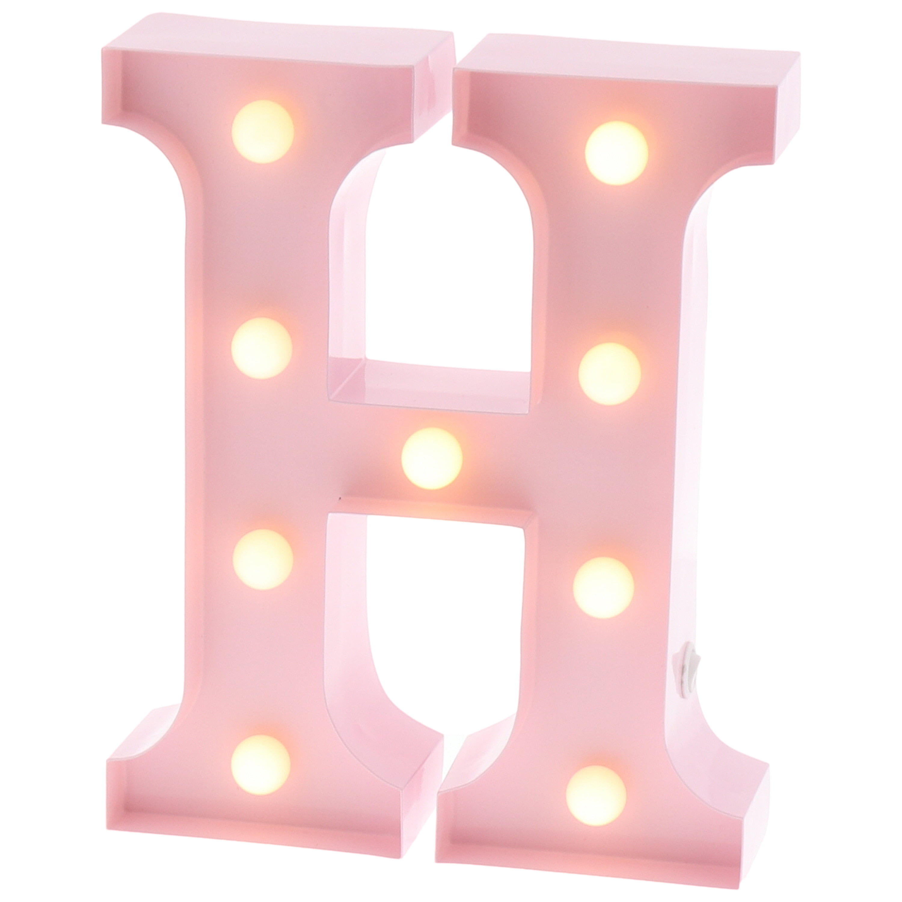 Barnyard Designs Metal Marquee Letter H Light Up Wall Initial Nursery