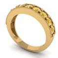 thumbnail image 2 of 0.81 ctw Wedding Band for Women - 18K Yellow Gold Natural Citrine Stackable Eternity Ring, 2 of 6