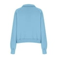 thumbnail image 5 of Qwertyu Womens Sweatshirts Half Zip Fleece Quarter Zipper Pullover Hoodies 2025 Mock Neck Fall Workout Jacket Sky Blue XL, 5 of 5
