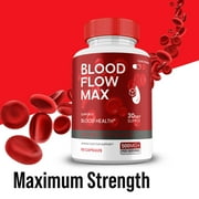(1 Pack) Blood Flow Max Capsules, High Potency BloodFlow Pills, All Natural Formula for Men, Max+ Supplement, 1 Month Supply