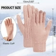 thumbnail image 3 of FZ FANTASTIC ZONE Women's Winter Warm Touchscreen Cable Knit Gloves Elastic Cuff Fleece Lined Thermal Gloves for Texting Driving, 3 of 6