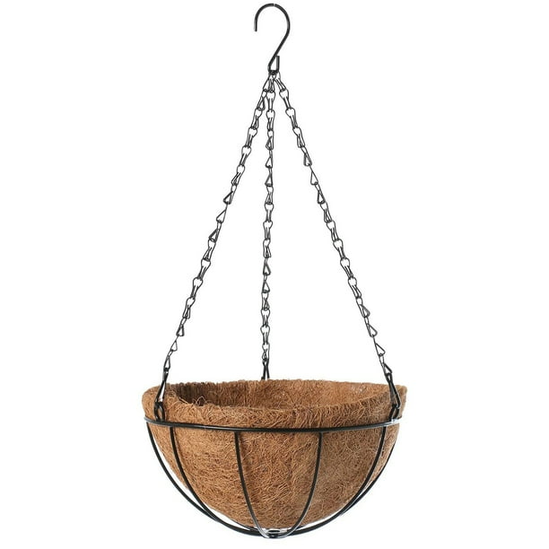Dewadbow Metal Hanging Planter Basket Round Wire Plant Holder Chain