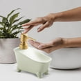 thumbnail image 1 of Dispensador de jabón con bomba, contenedor de jabón para manos, dispensador de líquido, champú, gel de baño, contenedor de ducha para cocina, encimera blanco Macarena Dispensador de jabón, 1 of 8
