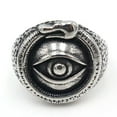 thumbnail image 3 of HOOUN Vintage Angel's Eye Ring Stainless Steel Men's All Seeing God Eye Biker Ring-13, 3 of 5