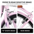 thumbnail image 5 of Ktaxon 24 Inch Folding Beach Cruiser Bike, 7 Speed Womens Bike with Foldable Basket, Lock & Rack, Pink, 5 of 13