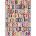 thumbnail image 2 of Unique Loom Outdoor Modern Collection Area Rug - Tiles (6' 1" x 9' Rectangle Multi/Blue), 2 of 9