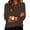 Brown, variant on Striped T-Shirts Women Fall Trendy Long Sleeve Plus Size Casual Tshirts Pullover Crewneck Light Sweatshirt, Brown 3XL
