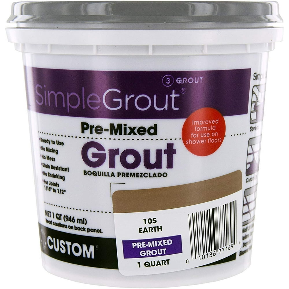 Custom PMG105QT 1Quart Simple Premium Grout, Earth
