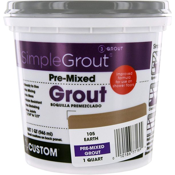 Custom PMG105QT 1Quart Simple Premium Grout, Earth
