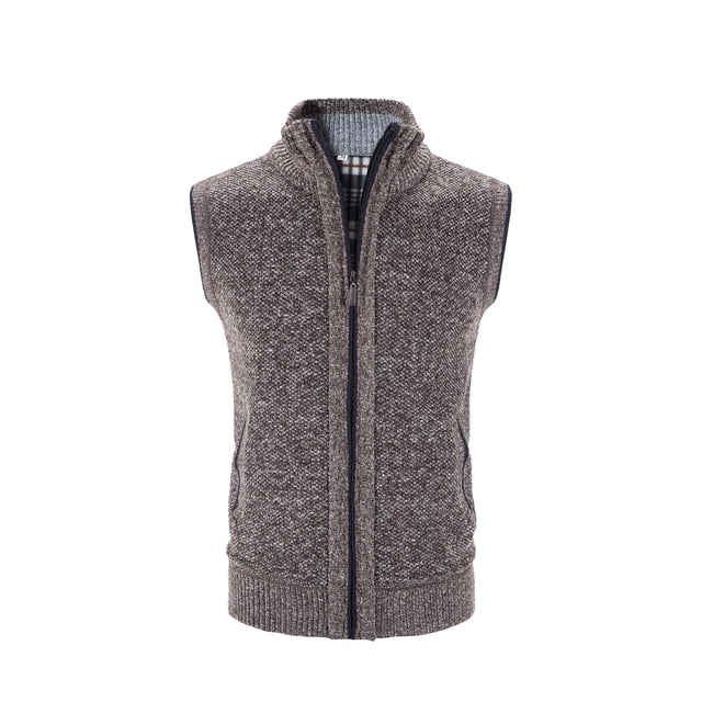 CEHVOM 2021 Autumn And Winter Plus Fleece Jacket Men's Sweater Stand Collar Cardigan