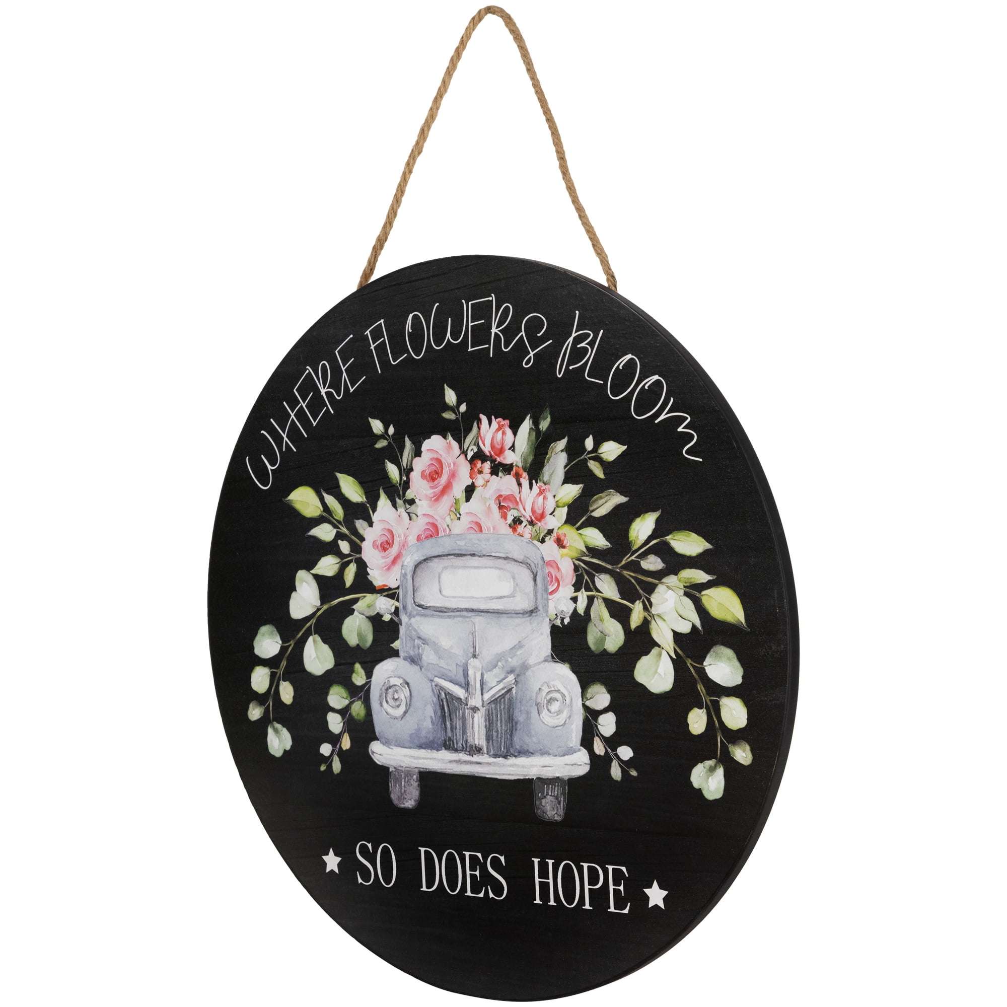 Northlight Where Flowers Bloom Wooden Wall Sign - 15.75"
