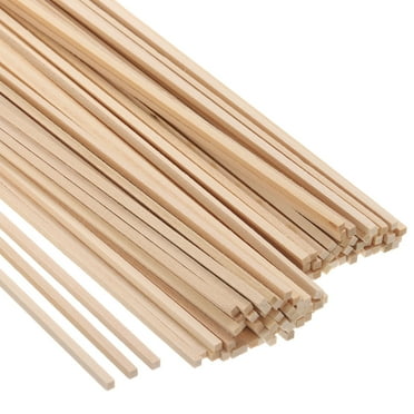 Uxcell 1/8 Inch Dowel Rods Wood Sticks 12 Inch Long Square Wooden Dowels 100 Pcs