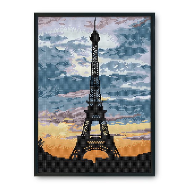 Punto de cruz 14CT sello costura bordado DIY torre atardecer arte (F786) Likrtyny Oficina Multiescena Multifunción
