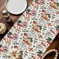 thumbnail image 2 of Fall Mushroom Cotton Linen Table Runner, Washable Table Runners for Kitchen, Dining Room, Holiday, Home Party Table Decor, 13x48 Inches, 2 of 9