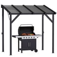 thumbnail image 2 of Grill Gazebo Lean-to Hardtop BBQ Shelter with Polycarbonate Roof for Backyard Patio, 2 of 9