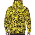 thumbnail image 7 of Lsque Yellow Butterflies Pattern Casual Men's Hoodie,Hooded Sweatshirt with Kangaroo Pocket,Pullover Hoodie-XX-Large, 7 of 7