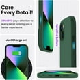 thumbnail image 5 of Compatible with iPhone 13 Case 6.1, Slim Liquid Silicone 3 Layers Full Covered Soft Gel Rubber Case Cover 6.1 inch-Clover Green, 5 of 11