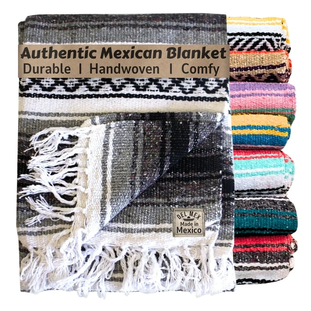 Colcha mexicana Blanket Del Mex Classic, 178 x 127 cm, tejida a mano