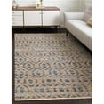 thumbnail image 1 of Unique Loom 3153277 8 x 11 ft. Chindi Jute Rectangular Rug, Blue, 1 of 1