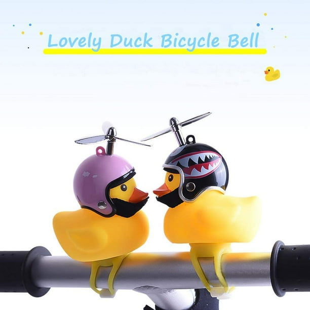 Bamaia Duck Bike Bell Rubber Duck Bicycle Accessories With Led Light Cute Propeller Handlebar Bicycle Horns For Kids Toddler Children Adults Sport O