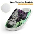 thumbnail image 4 of Joker Movie Character Kid's Cotton Slippers Winter Warm Soft Plush Slippers with Rubber Sole Non-Slip Indoor Outdoor Slip on Shoes Fluffy House Slippers For Boys Girls Teen, 4 of 8