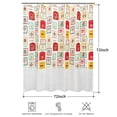 thumbnail image 6 of Merry Christmas Shower Curtain,Stamp Pattern Slub Textured Fabric Shower Curtains for Winter Holiday Decor,Water Repellent,72"×72", 6 of 6