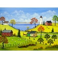 thumbnail image 2 of Mark, Sharon 14x12 White Modern Wood Framed Museum Art Print Titled - Bucolic Autumn, 2 of 4