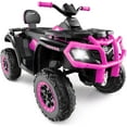 thumbnail image 1 of OLAKIDS 2 Seater 24V Ride on Car, 4WD Kids ATV Quad with Remote Control, LED Lights, Power Display, Bluetooth, Spring Suspension, Electric 4 Wheeler for Boys Girls Aged 3+ Years, 1 of 8