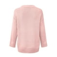 thumbnail image 4 of Bibifish Womens Sweaters Loose Fit Long Sleeve V Neck Knitted Tops Comfy And Trendy Loose Fit Solid Color Pullover Sweaters For Ladies, 4 of 5
