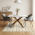thumbnail image 3 of ODIKA 5'x7' Beige Black Geometric Striped Design Washable Area Rug Modern Abstract Motifs with Patterns for Small Living Room, Bedroom, Easy Care, Non-Shedding, Pet Friendly, 3 of 7
