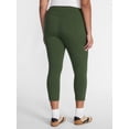 thumbnail image 3 of Terra & Sky Women's Plus Capri Legging, Sizes 0X-5X, 3 of 5