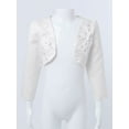 thumbnail image 7 of DPOIS Kids Girls Open Front Beaded Wedding Flower Shurg Bolero Cardigan Princess Dress Coat, 7 of 7
