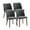 2 Pack Linen Dark Gray, variant on Garvee Linen Dining Chairs Set of 2 Upholstered Wingback with Wood Legs Thick Cushions