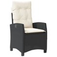thumbnail image 2 of vidaXL 5 Piece Garden Dining Set with Cushions Black Poly Rattan, 2 of 6