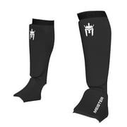 Meister Elastic Cloth Shin & Instep Padded Guards (Pair) Black - X-Small