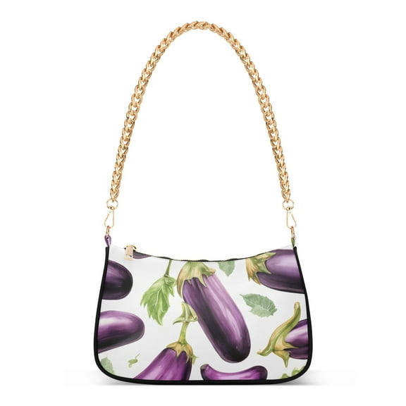 EggplantsWomen Small Shoulder Bag Crossbody Tote Hobo Bags Purse Clutch Handbags with Chain Strap for Women