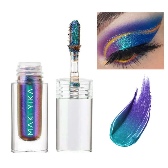 Sombra de ojos con purpurina MAKI YIKA Teal Liquid Multichrome #3 Dawn