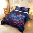 thumbnail image 2 of Homewish Cute Fungus Plants Queen Comforter Set,Watercolor Botanical Mushrooms Comforter Sets Queen,Blue Orange,Navy Blue Reversible,3-Piece,1 Comforter and 2 Pillowcases, 2 of 7