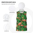 thumbnail image 3 of Xecao Flamingo print basketball shirt for both men and women, a unisex basketball jersey perfect for theme parties-4X-Large, 3 of 6