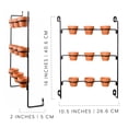 thumbnail image 6 of AuldHome Design Mini Clay Pot Hanging Rack (2-Inch w/ Pots); 3x3 Grid Pot Hanger for Plants and Decorative Use, 6 of 8