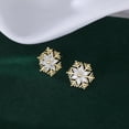 thumbnail image 3 of 925 Sterling Silver Christmas Snowflake Earrings Studs for Women Teens Small CZ Snowflake Studs Earrings Thanksgiving, 3 of 10