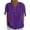 Purple, variant on Cmfcve Woman Gauze Top Women's Cotton Linen Short Sleeve Tie Button Henley Blouse V-Neck Loose Lightweight Summer Casual Tee Shirt